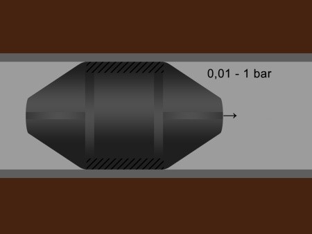 Пневматическое заглущающее перекрытие LAMPE тип 1-150, применение